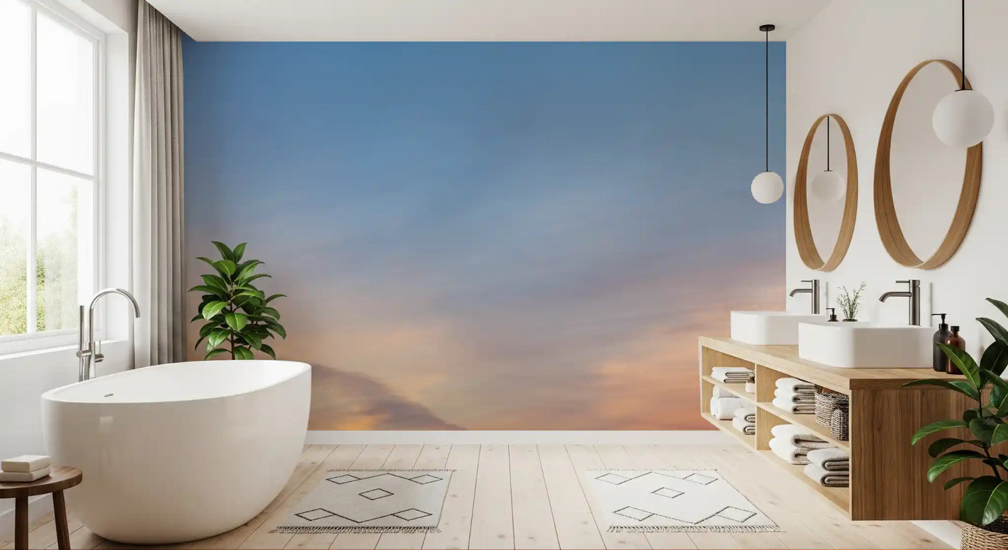 Amber Dusk Atmospheric Sky Wall Mural