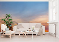 Amber Dusk Atmospheric Sky Wall Mural