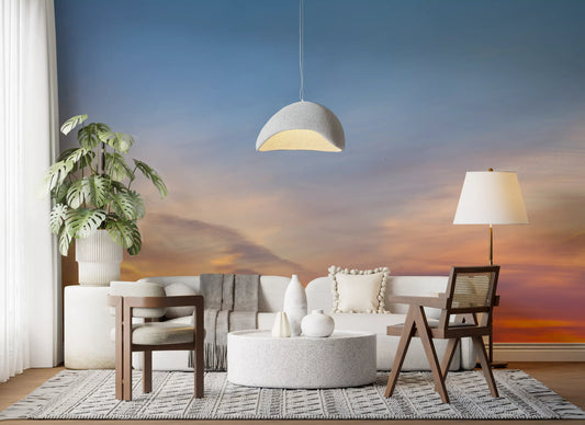 Amber Dusk Atmospheric Sky Wall Mural