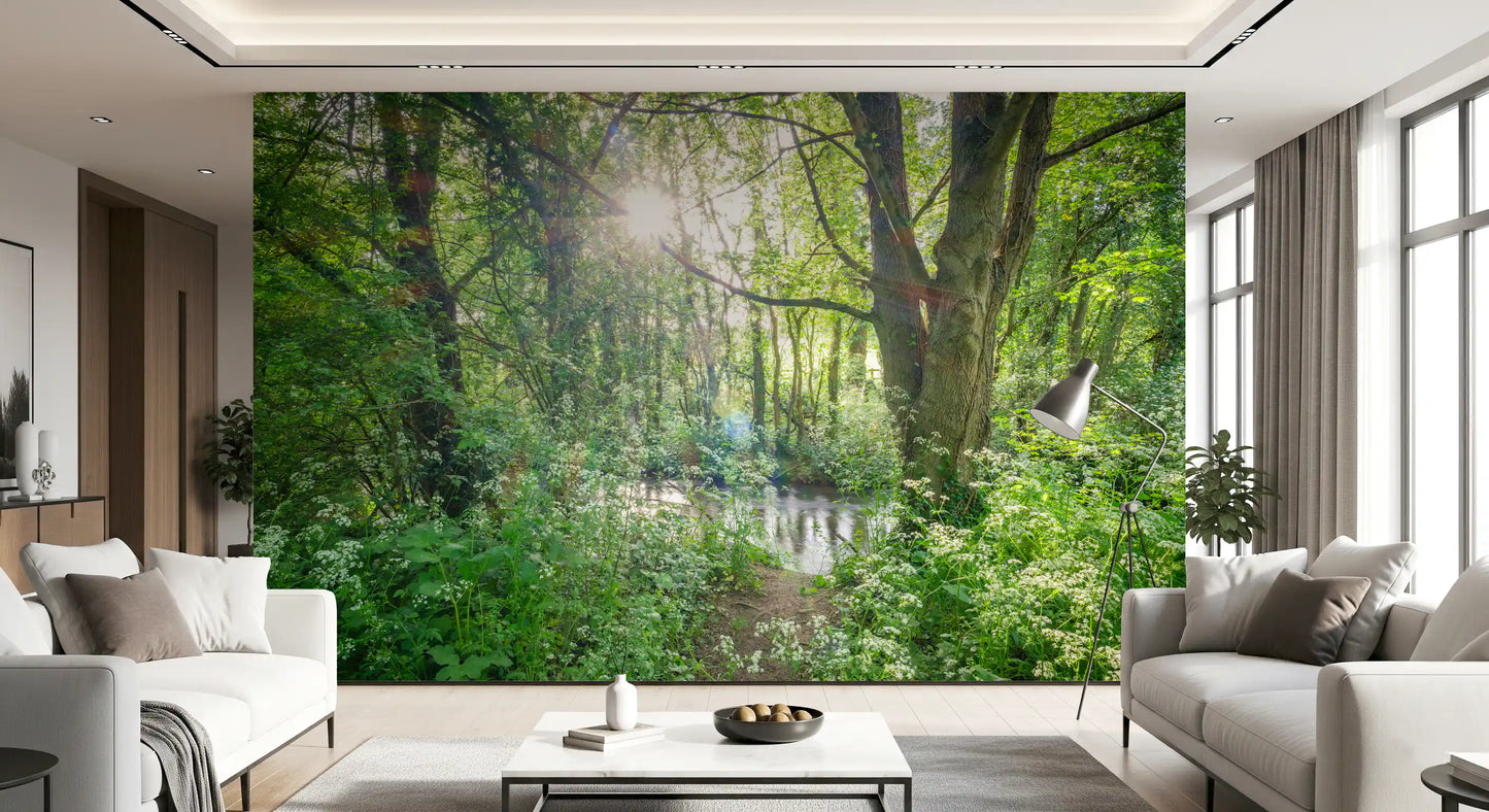 Enchanted Woodland Stream Path Wall Mural