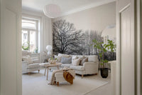 Wandbild „Morgenstimmung auf der nebligen Wiese“