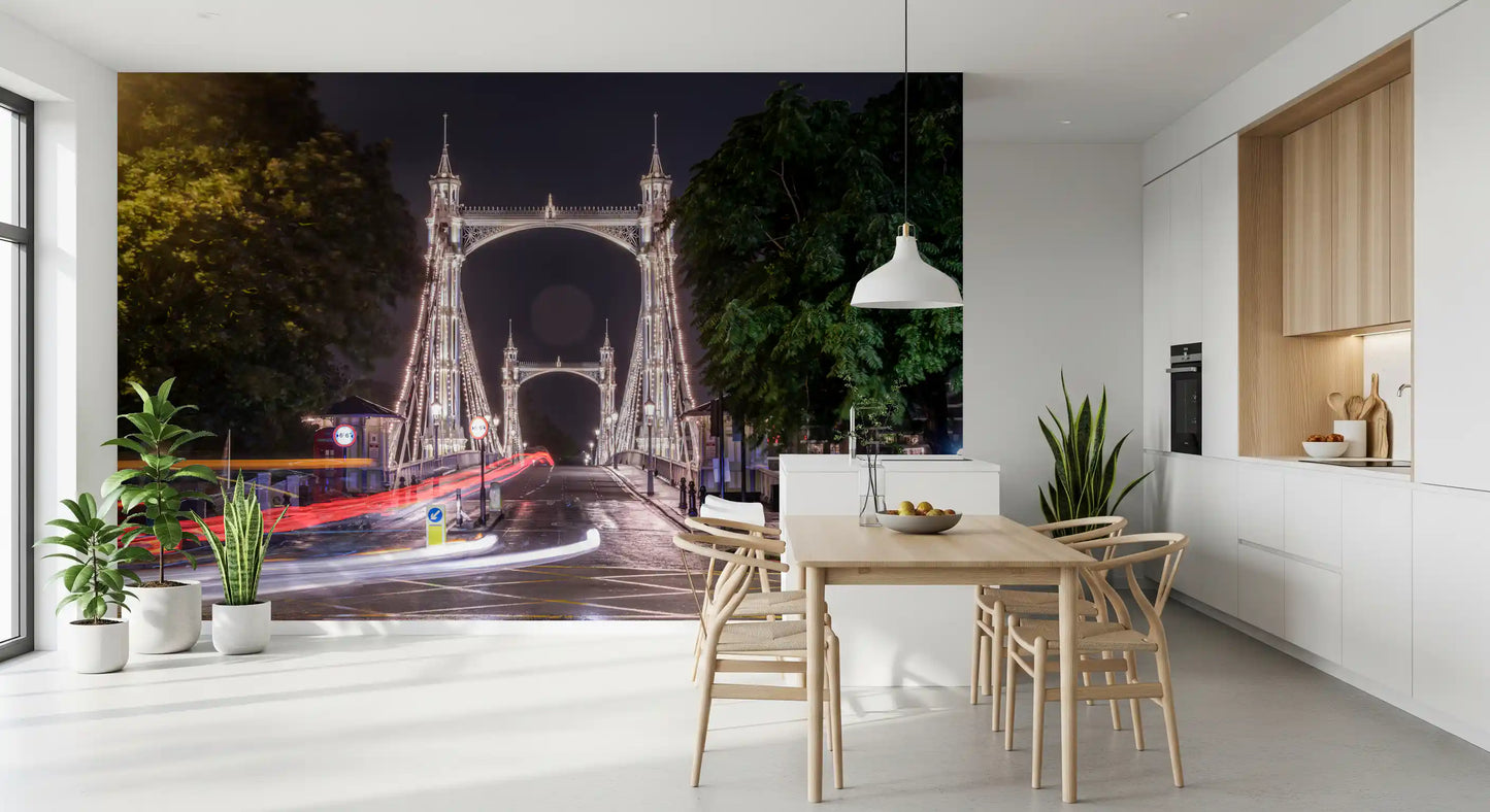 Metropolitan Bridge Light Trails-muurschildering