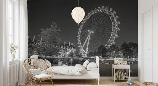 Evening Park Riverside Landmark Wall Mural