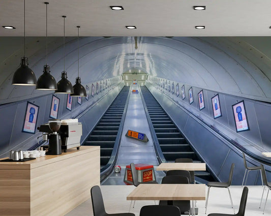 Industrial Transit Symmetry Wall Mural