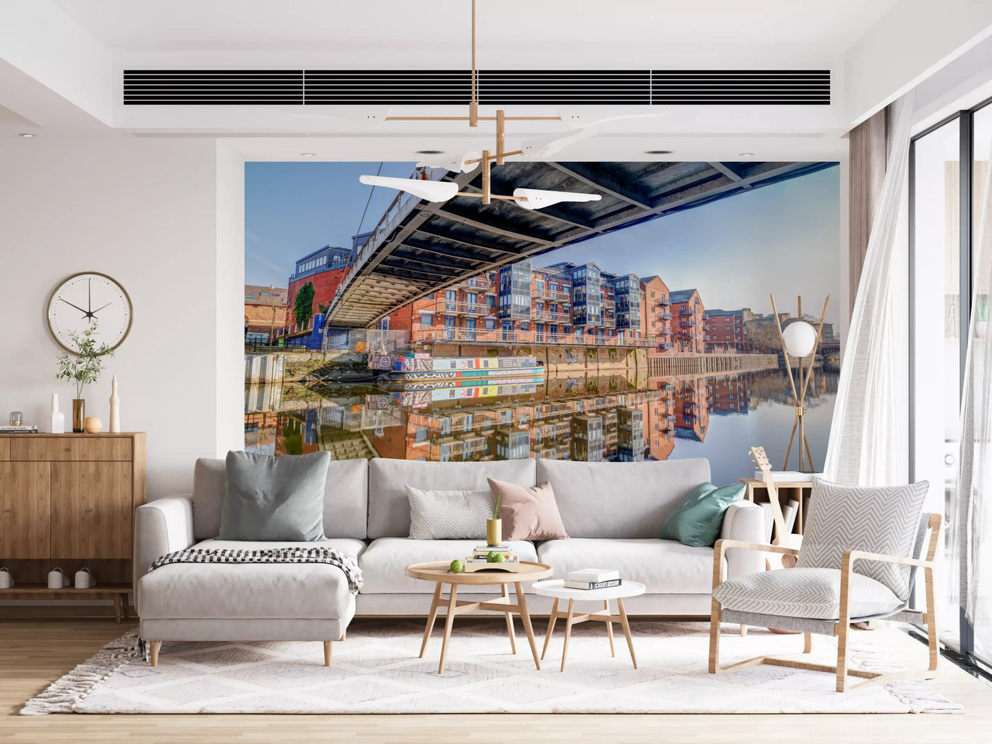 Lounge given a river view by this Steel Bridge wall mural GD12837
