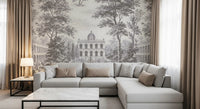 Grand Estate Garden Scene Wall Mural