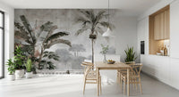 Murale da parete con scena vintage di una balaustra tropicale