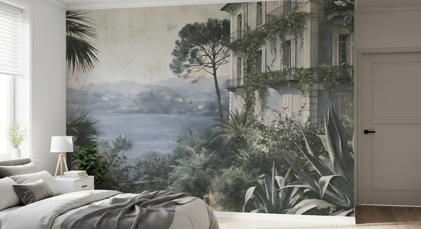 Wandbild „Rückzugsort in einer Villa am italienischen See“