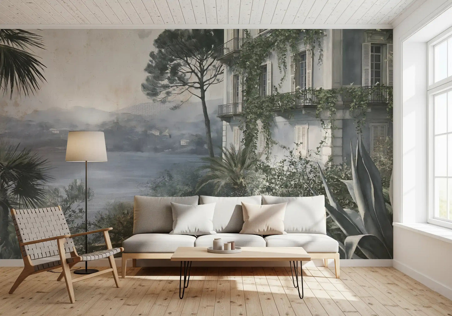 Wandbild „Rückzugsort in einer Villa am italienischen See“