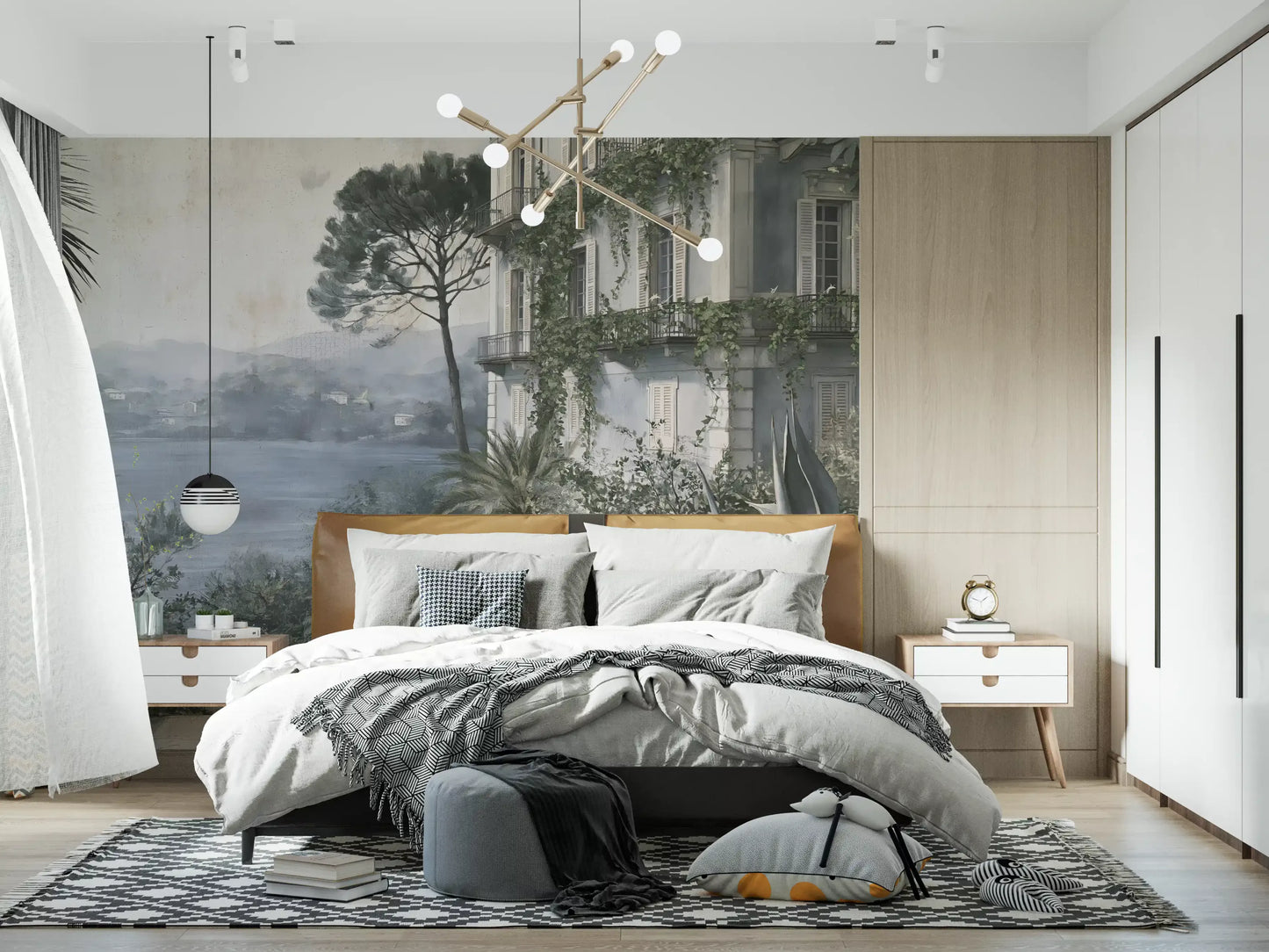Wandbild „Rückzugsort in einer Villa am italienischen See“