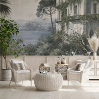 Wandbild „Rückzugsort in einer Villa am italienischen See“