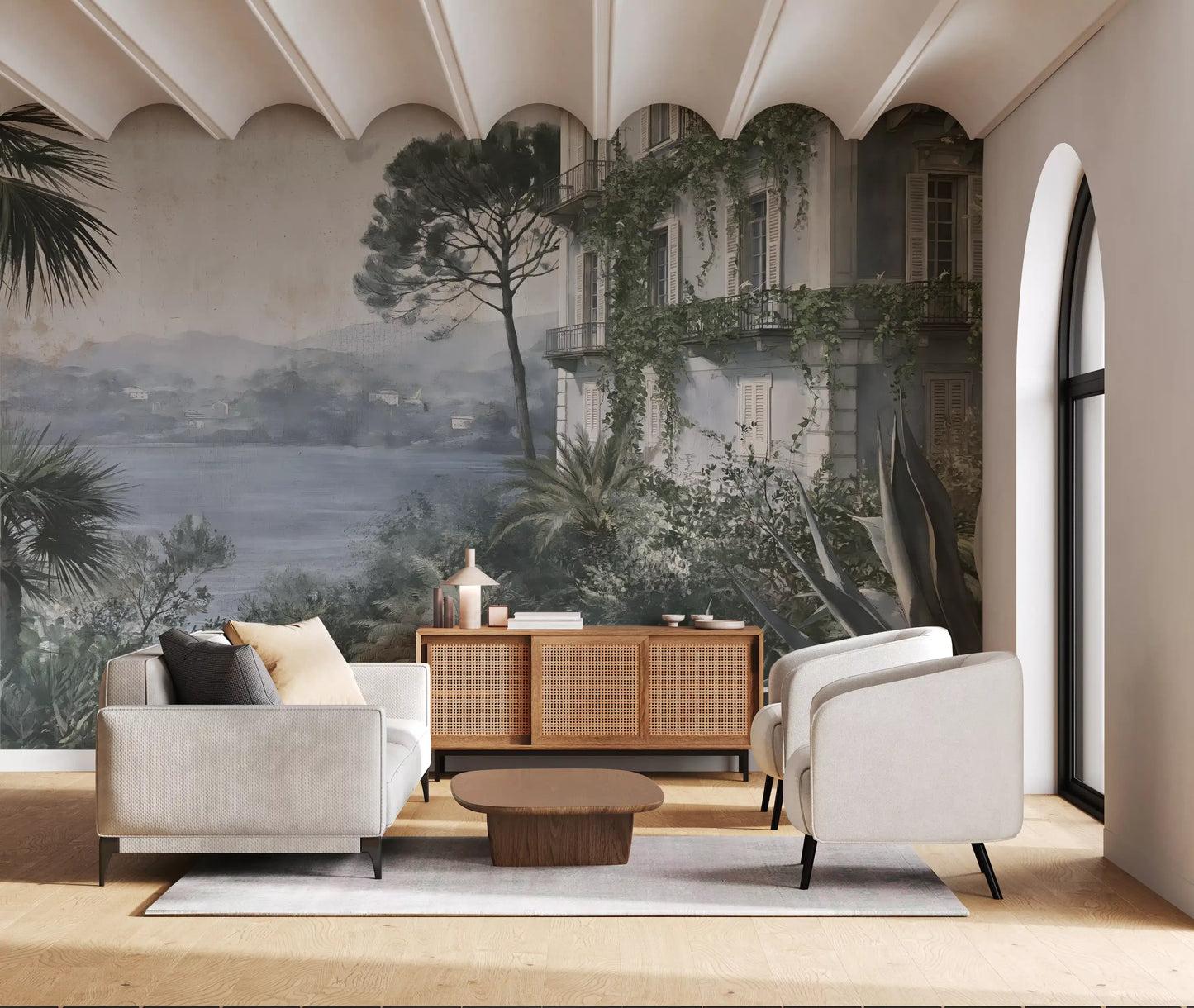 Wandbild „Rückzugsort in einer Villa am italienischen See“