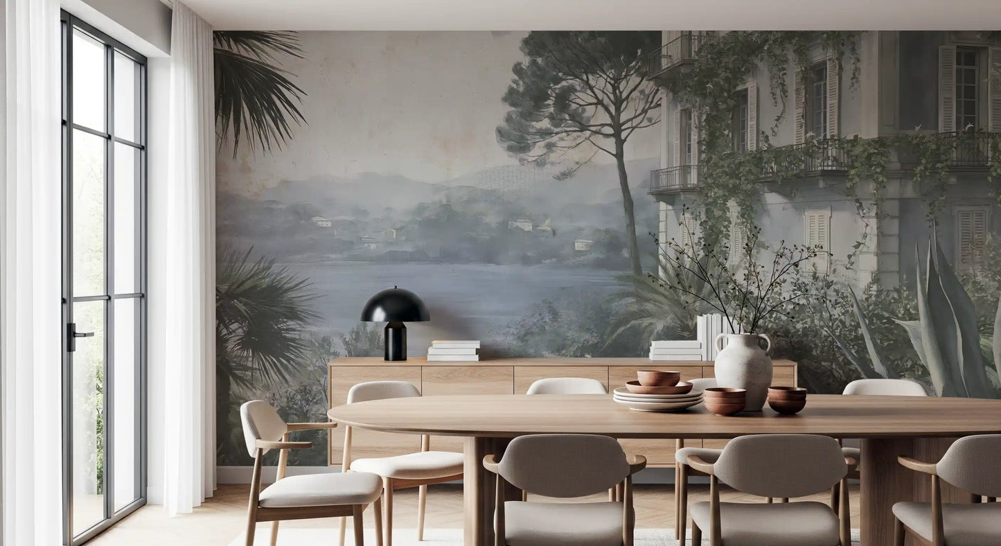 Wandbild „Rückzugsort in einer Villa am italienischen See“