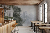 Wandbild „Nebeliger botanischer architektonischer Zufluchtsort“