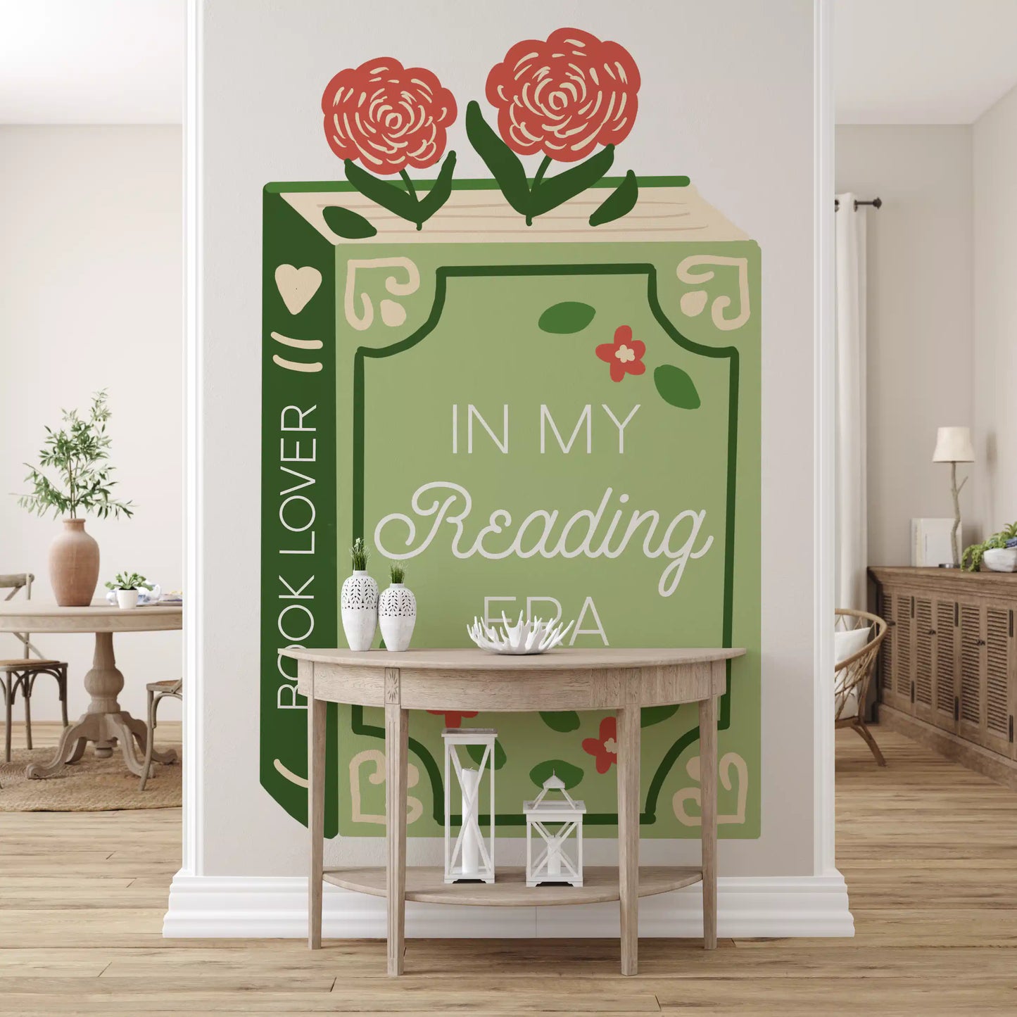 Fresque murale « Ère de lecture pour amoureux des livres »