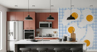Fresque murale de petit-déjeuner avec œuf au plat