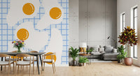 Fresque murale de petit-déjeuner avec œuf au plat
