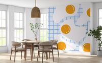 Fresque murale de petit-déjeuner avec œuf au plat