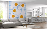 Fresque murale de petit-déjeuner avec œuf au plat