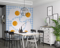 Fresque murale de petit-déjeuner avec œuf au plat