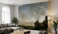 Stemningsfuldt impressionistisk horisontpanorama vægmaleri