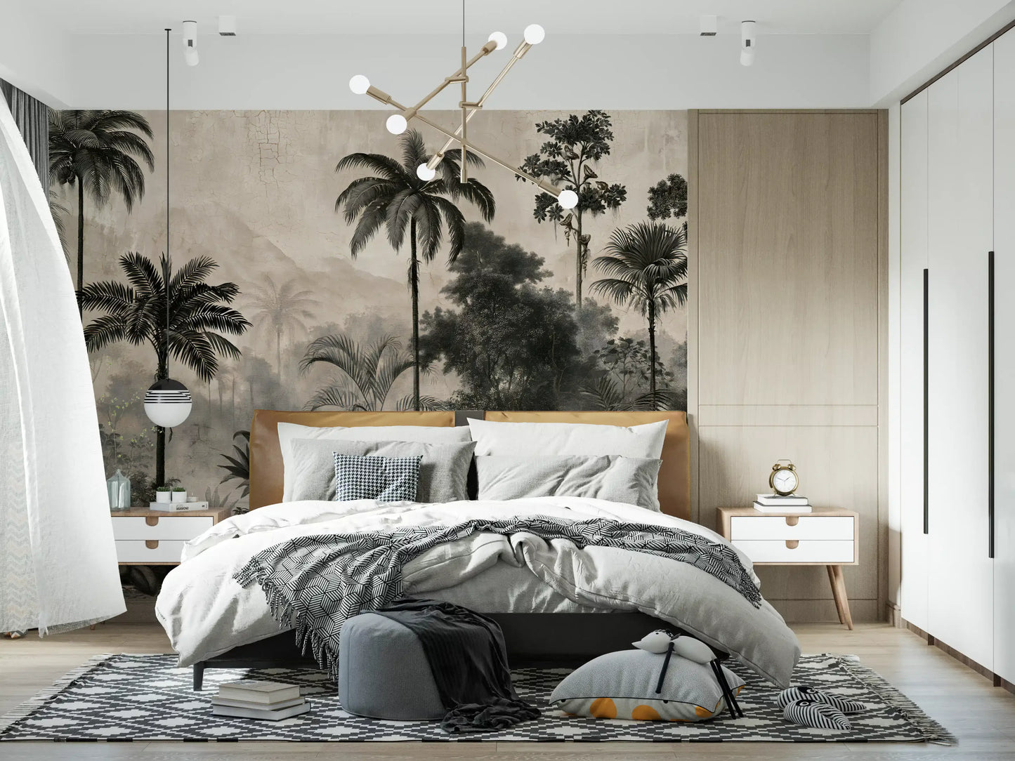 Monochromes Wandbild „Tropische Expedition“