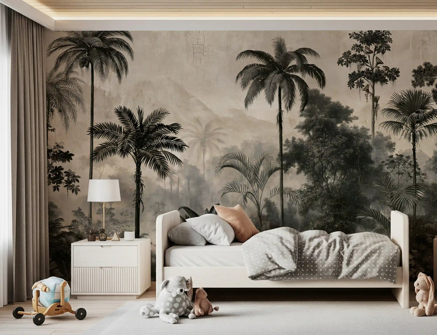 Monochromes Wandbild „Tropische Expedition“