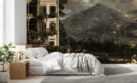Sepiaton-Lakeside-Villa-Heritage-Wandbild