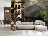 Sepiaton-Lakeside-Villa-Heritage-Wandbild