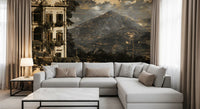 Sepiaton-Lakeside-Villa-Heritage-Wandbild