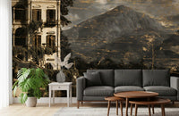 Sepiaton-Lakeside-Villa-Heritage-Wandbild