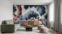 Fresque murale « Canopée azur et persistante »