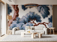 Fresque murale « Canopée azur et persistante »