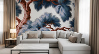 Fresque murale « Canopée azur et persistante »