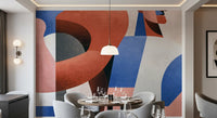 Fresque murale abstraite géométrique moderne