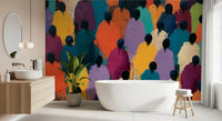 Fototapeta ścienna „Impasto Figures in Vibrant Hues”