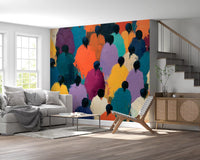Fototapeta ścienna „Impasto Figures in Vibrant Hues”