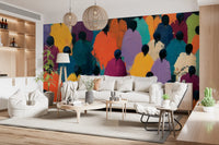 Fototapeta ścienna „Impasto Figures in Vibrant Hues”