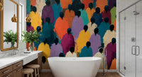 Fototapeta ścienna „Impasto Figures in Vibrant Hues”