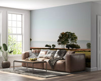 Fresque murale paysagère « Horizon brumeux au matin »