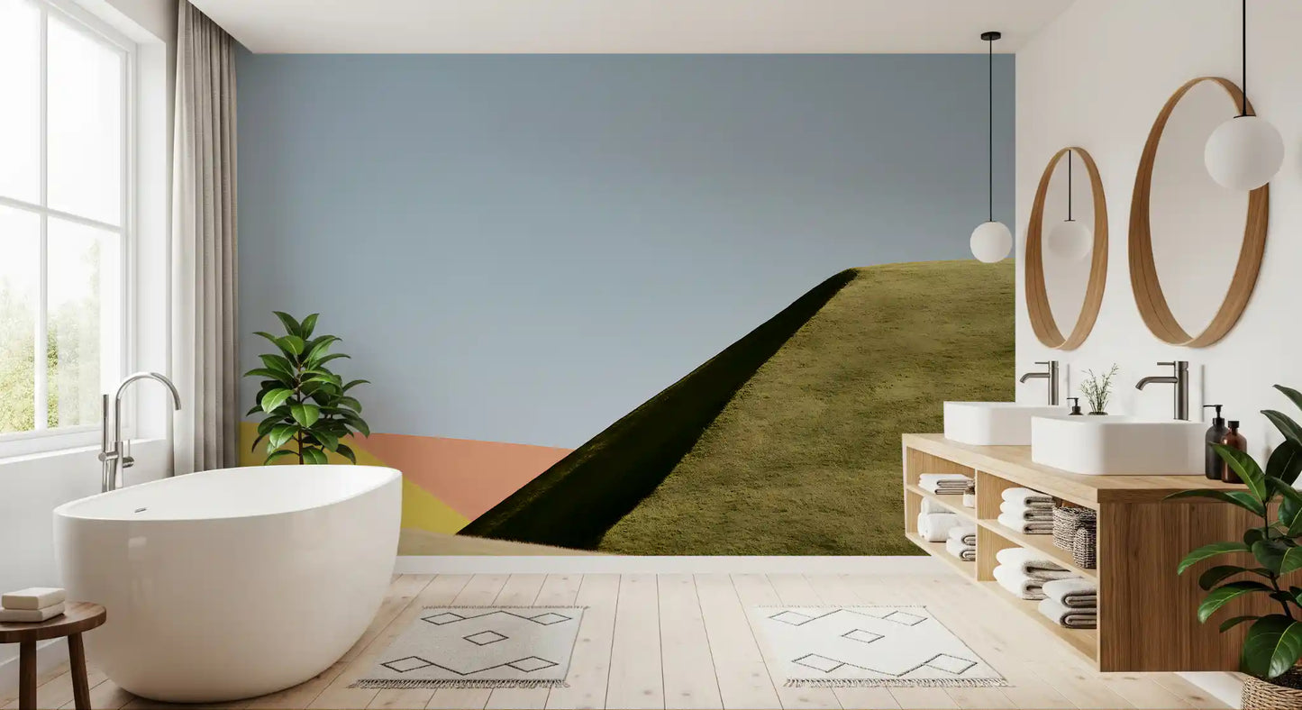 Abstraktes geometrisches Wiesen-Wandbild