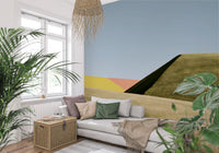Abstraktes geometrisches Wiesen-Wandbild