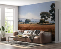 Wandbild „Ruhige Wiesenlandschaft mit Wildtieren“