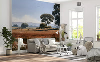 Wandbild „Ruhige Wiesenlandschaft mit Wildtieren“