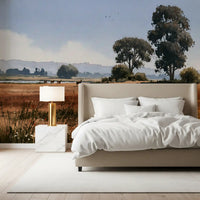 Wandbild „Ruhige Wiesenlandschaft mit Wildtieren“