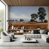 Wandbild „Ruhige Wiesenlandschaft mit Wildtieren“