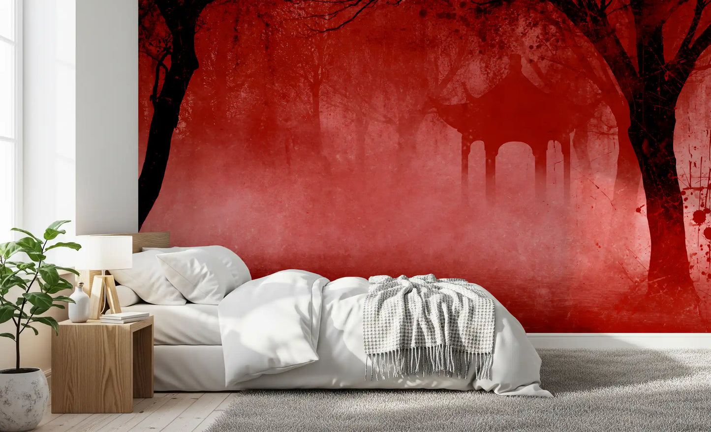 Murale da parete Nebbia della Pagoda Cremisi