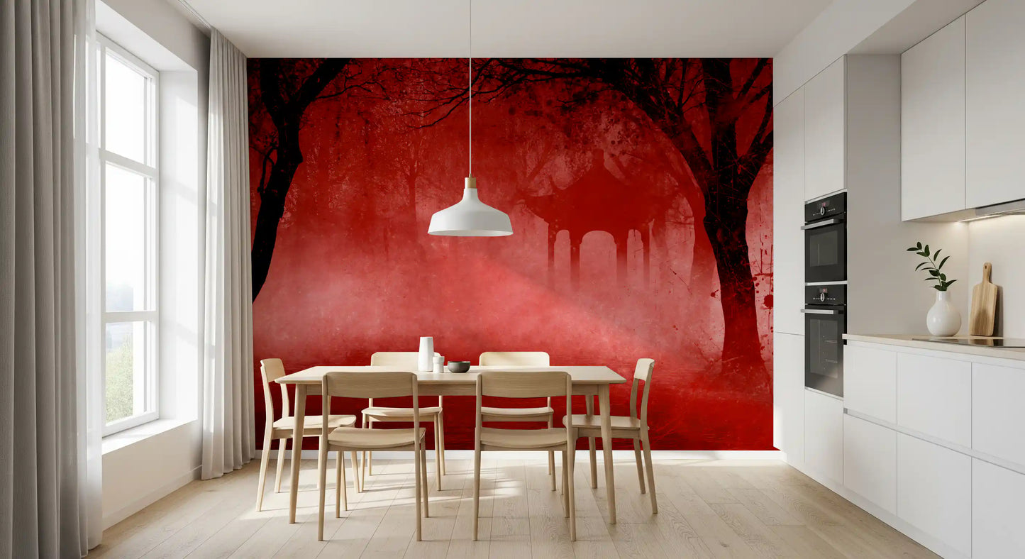 Murale da parete Nebbia della Pagoda Cremisi