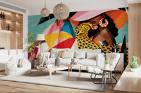 Chic Summer Leisure Illustration Wall Mural
