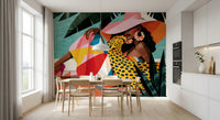 Chic Summer Leisure Illustration Wall Mural